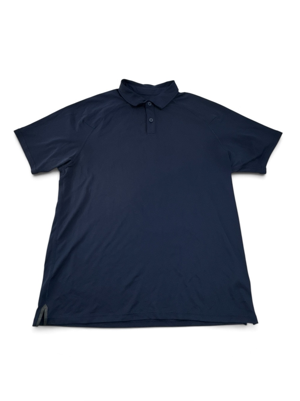 Rhone Navy Blue Delta Pique Short Sleeve UV Polo Shirt Men's Size Medium Golf